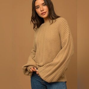 New braid knit sweater